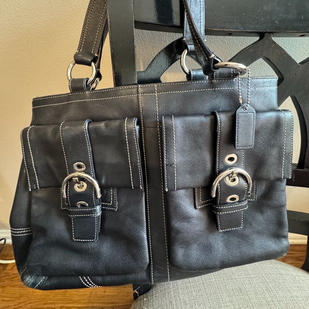 Coach Black Leather Soho Buckle Shoulder Bag – Y2K Vintage
